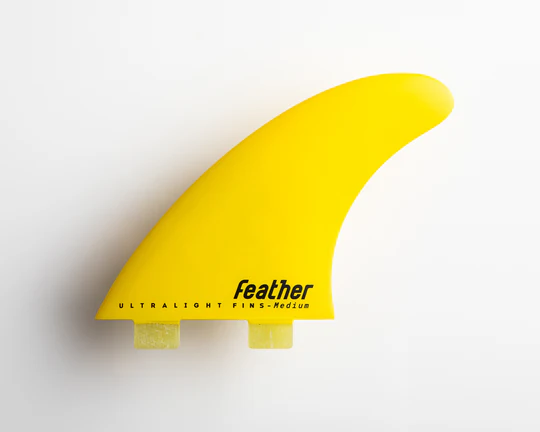QUILLAS FEATHER FINS ULTRALIGHT YELLOW DUAL TAB - Imagen 2