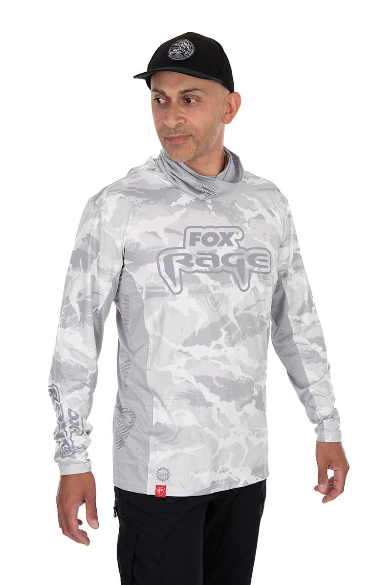 Camiseta técnica con capucha UV Fox Rage Light Camo - Imagen 5