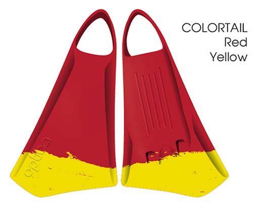 Aletas de Bodyboard Option MK2 Red Yellow - Imagen 2