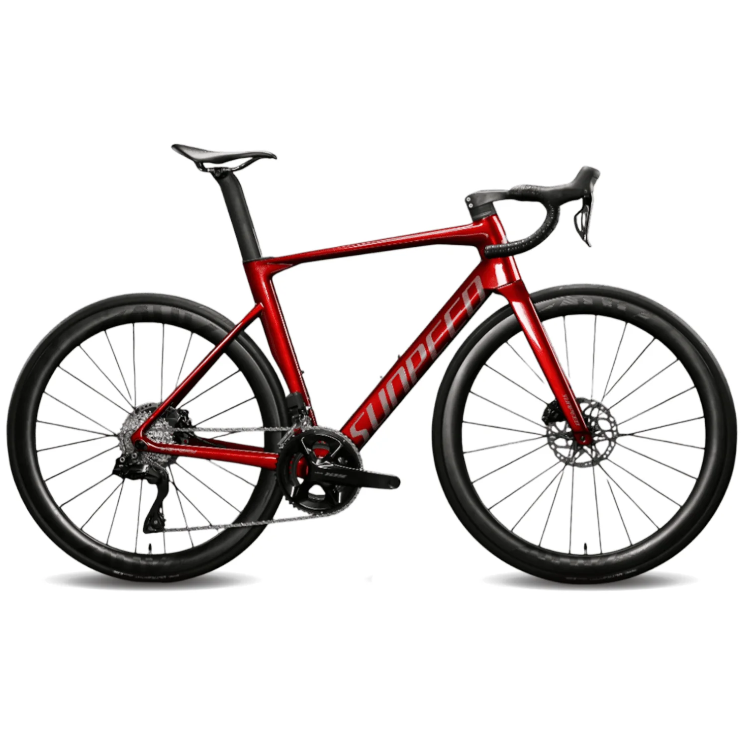 Bicicleta Sunpeed de carbono Victory Shimano 105 Di2 Roja - Imagen 2